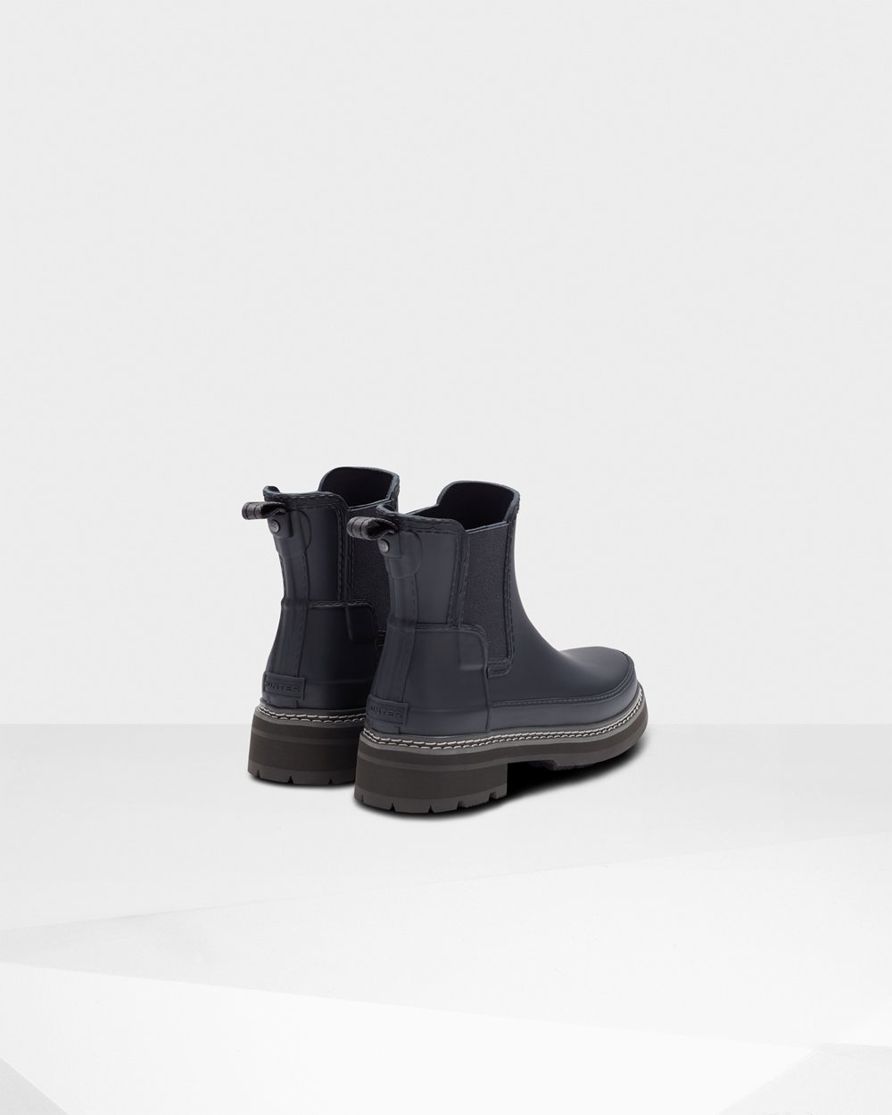 Chelsea Boots Dam - Hunter Refined Stitch Detail - Marinblå - 268437-QUG